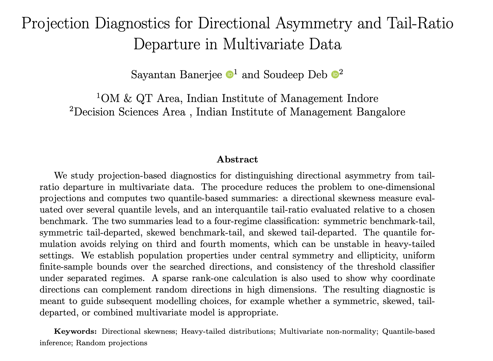 New pre-print on projection diagnostics in multivariate data